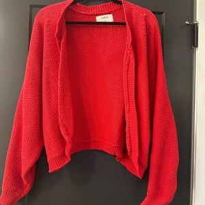 ba&sh knitted cable red sweater
